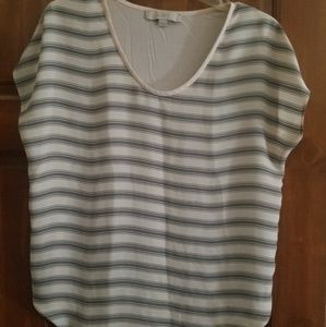 Loft striped flowy shirt